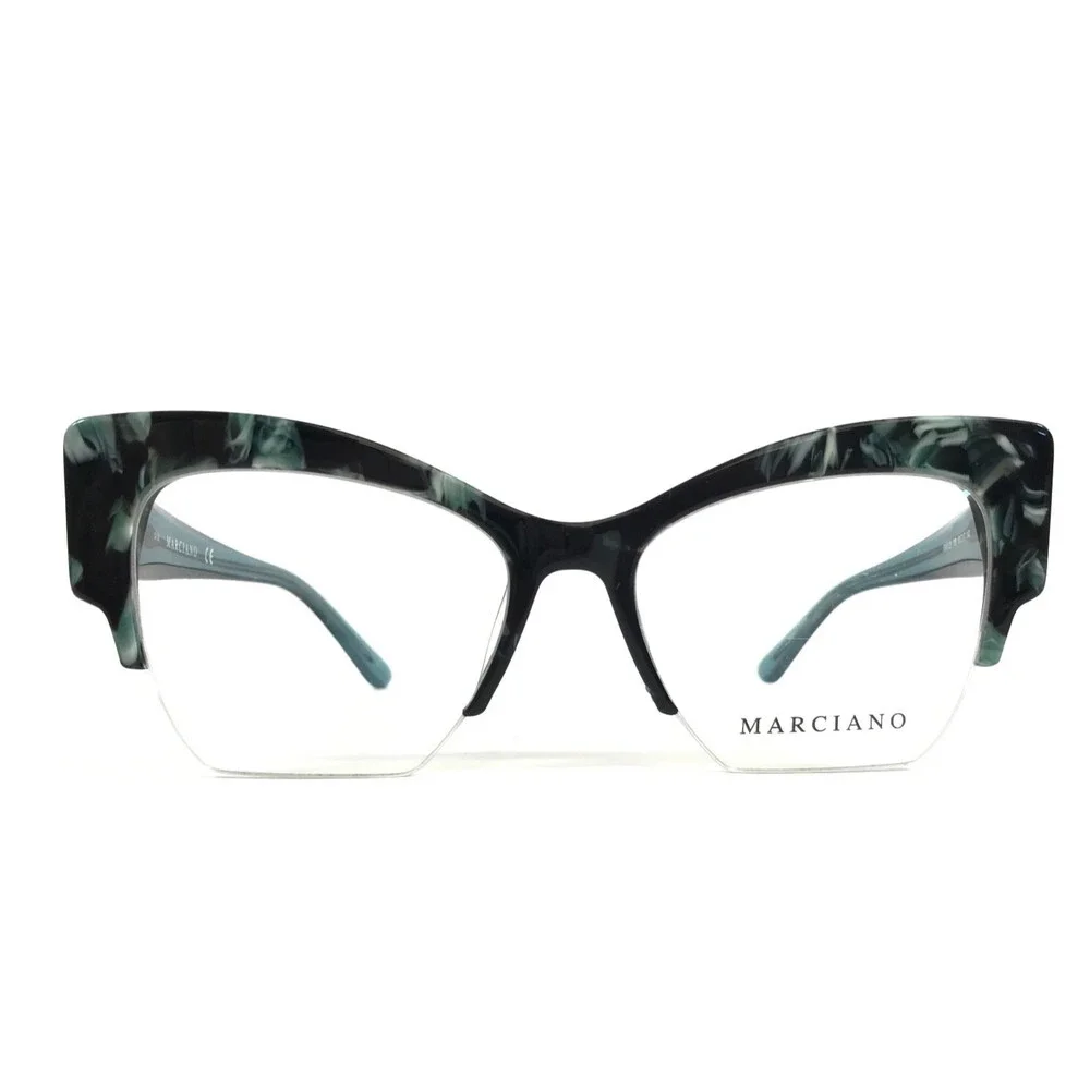 Marciano Eyeglasses Frames GM0329 089 Turquoise Butterfly Half Rim 50-17-140